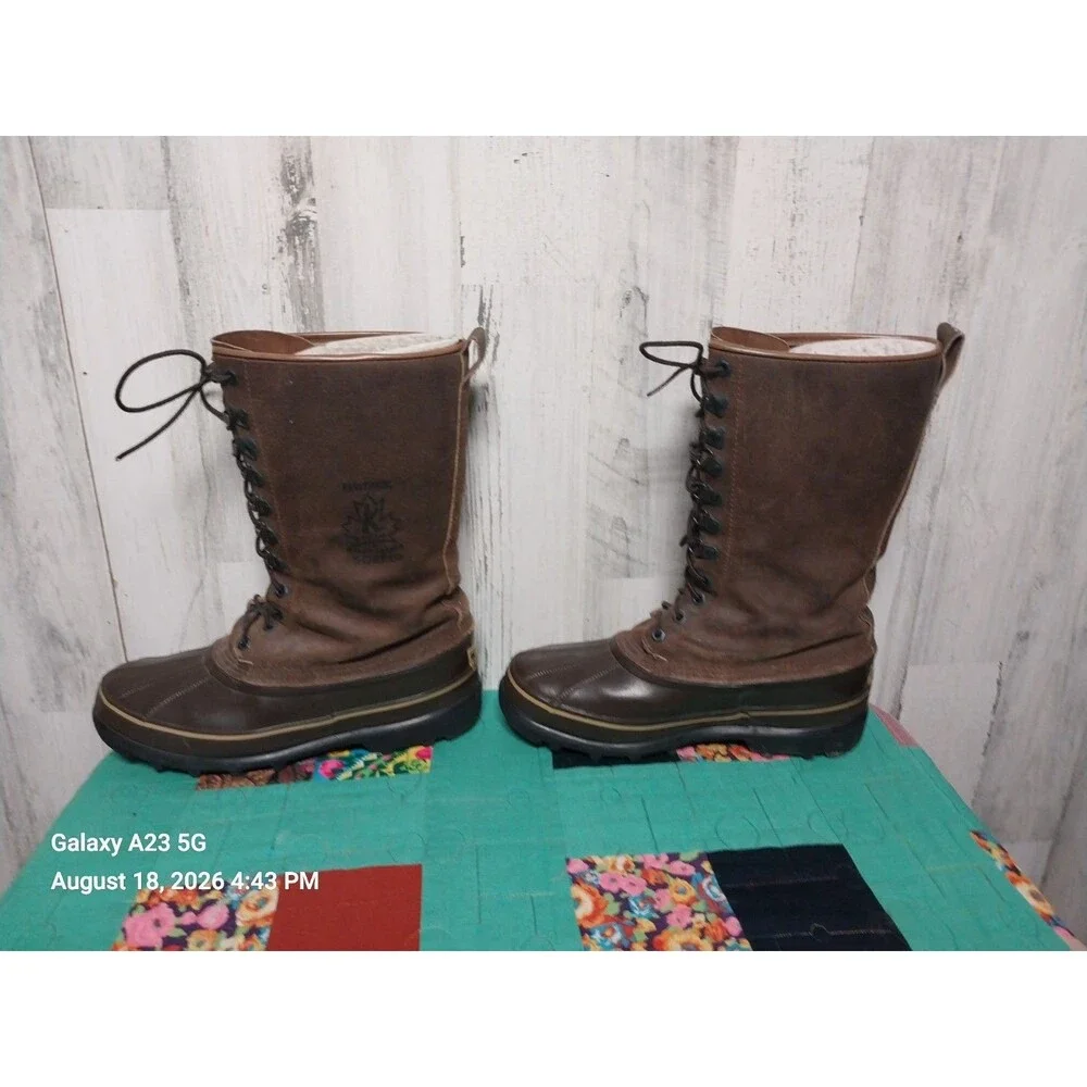 Sorel Maverick Waterproof Snow Boots Brown Leather Men’s Size 9